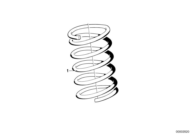 Picture board FRONT COIL SPRING for the BMW Classic parts  Original BMW spare parts from the electronic parts catalog (ETK) for BMW motor vehicles (car)   COIL SPRING