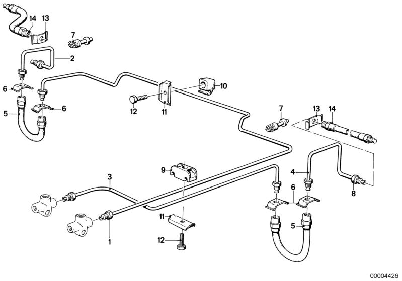 BMW Bremsleitung hinten 745i E23