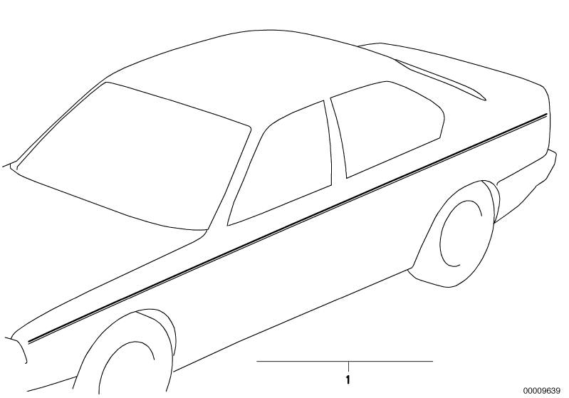 Illustration du Ornamental strips ´´Universell´´ pour les BMW Classic parts  Pièces de rechange d'origine BMW du catalogue de pièces électroniques (ETK) pour véhicules automobiles BMW (voiture) 