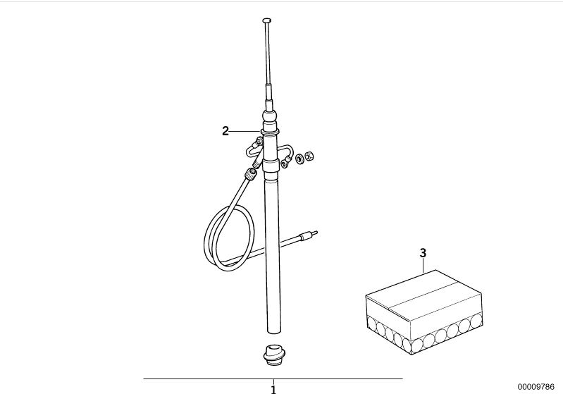 Picture board MANUAL ANTENNA for the BMW Classic parts  Original BMW spare parts from the electronic parts catalog (ETK) for BMW motor vehicles (car) 