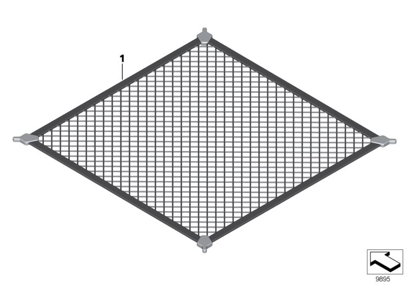 Picture board Luggage compartment net for the BMW 5 Series models  Original BMW spare parts from the electronic parts catalog (ETK) for BMW motor vehicles (car) 