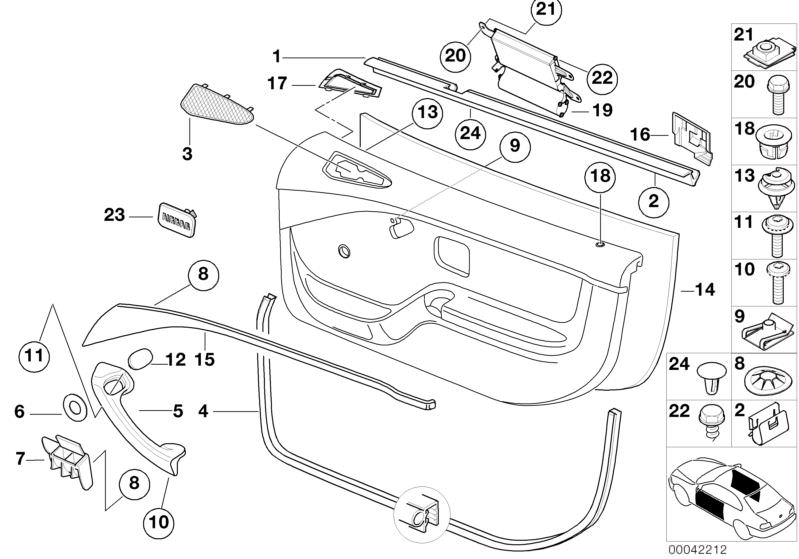 Bmw Door Lining Single Parts Z3 1 9 Z3 Hubauer Shop De