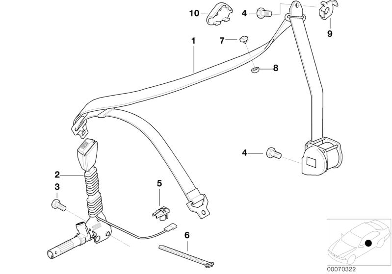 For BMW Z3 Sicherheitsgurt-Clip Verschluss Seatbelt Guide Clips  Sicherheitsgurt-Führungsclips 1 Paar 1 Pair Autozubehör - AliExpress