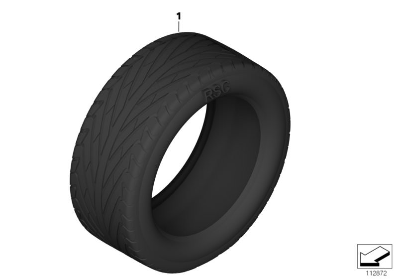 Picture board Winter tyre for the BMW Z Series models  Original BMW spare parts from the electronic parts catalog (ETK) for BMW motor vehicles (car)   Bridgestone Blizzak LM-25 RFT