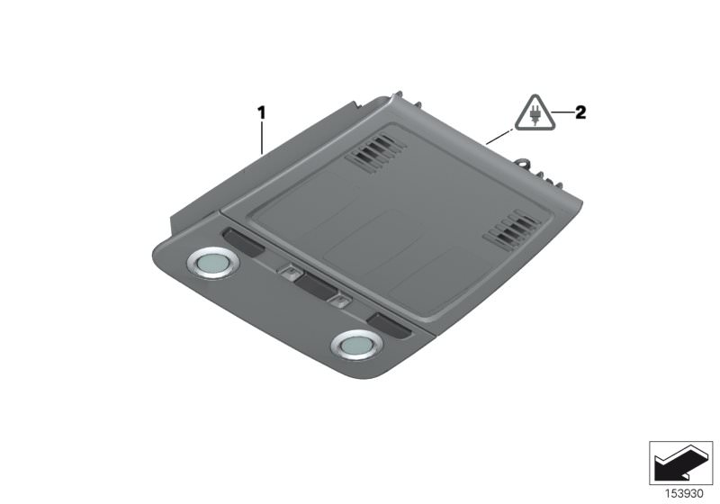 Picture board Switch unit roof for the BMW 3 Series models  Original BMW spare parts from the electronic parts catalog (ETK) for BMW motor vehicles (car)   Socket housing, Switch unit roof
