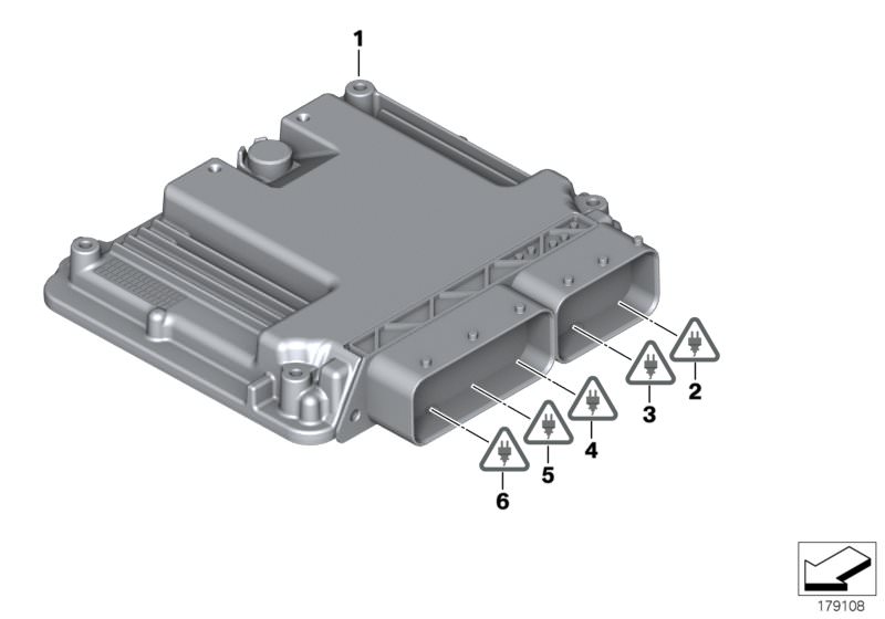 Picture board Basic DDE control unit for the BMW 3 Series models  Original BMW spare parts from the electronic parts catalog (ETK) for BMW motor vehicles (car)   Basic DDE control unit, Covering cap, Socket housing