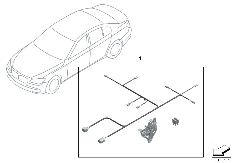 Illustration du Kit 2ème monte alarme antivol pour les BMW 6 Série Modèles  Pièces de rechange d'origine BMW du catalogue de pièces électroniques (ETK) pour véhicules automobiles BMW (voiture) 