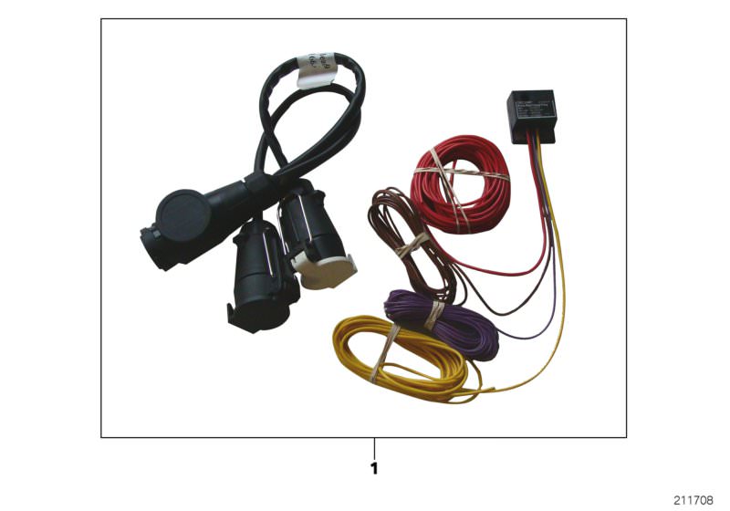 Picture board Twin electrics, caravan leads for the BMW 3 Series models  Original BMW spare parts from the electronic parts catalog (ETK) for BMW motor vehicles (car) 