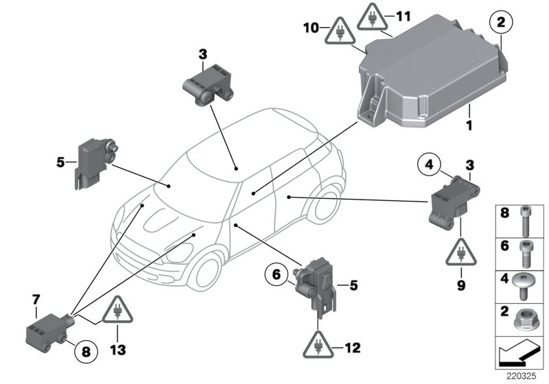 Piezas electricas airbag