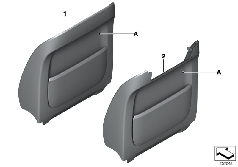 Picture board Indiv.rear panel, seat, leather for the BMW 5 Series models  Original BMW spare parts from the electronic parts catalog (ETK) for BMW motor vehicles (car)   Rear panel, seat, leather