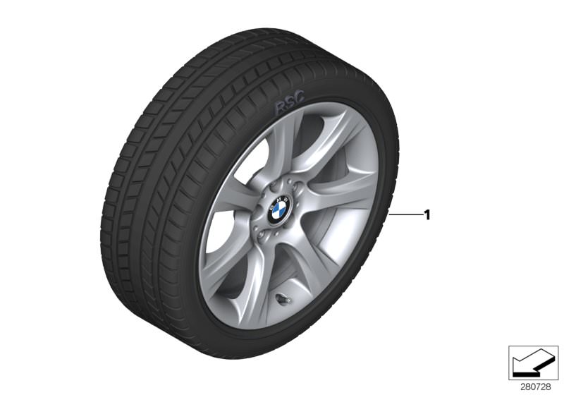 Picture board Winter wheel&tyre, star spoke 396 for the BMW 3 Series models  Original BMW spare parts from the electronic parts catalog (ETK) for BMW motor vehicles (car) 
