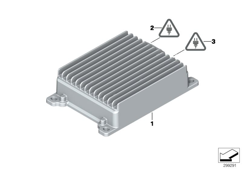 Illustration du Module de charge batterie / BCU150 pour les BMW 7 Série Modèles  Pièces de rechange d'origine BMW du catalogue de pièces électroniques (ETK) pour véhicules automobiles BMW (voiture)   Battery charging module