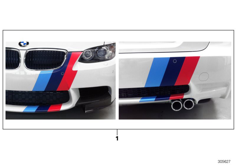 Bildtafel M Performance ´´Giugiaro´´ vorn / hinten für die BMW 6er Modelle  Original BMW Ersatzteile aus dem elektronischen Teilekatalog (ETK) für BMW Kraftfahrzeuge( Auto)  