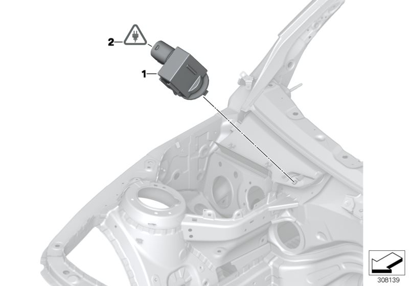 Bildtafel Sensor für AUC für die BMW 3er Modelle  Original BMW Ersatzteile aus dem elektronischen Teilekatalog (ETK) für BMW Kraftfahrzeuge( Auto)    Rep.-Satz Buchsengehäuse, Sensor für AUC