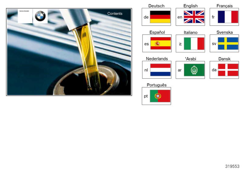 Picture board BMW Service booklet 1999 - 2001 for the BMW 5 Series models  Original BMW spare parts from the electronic parts catalog (ETK) for BMW motor vehicles (car) 