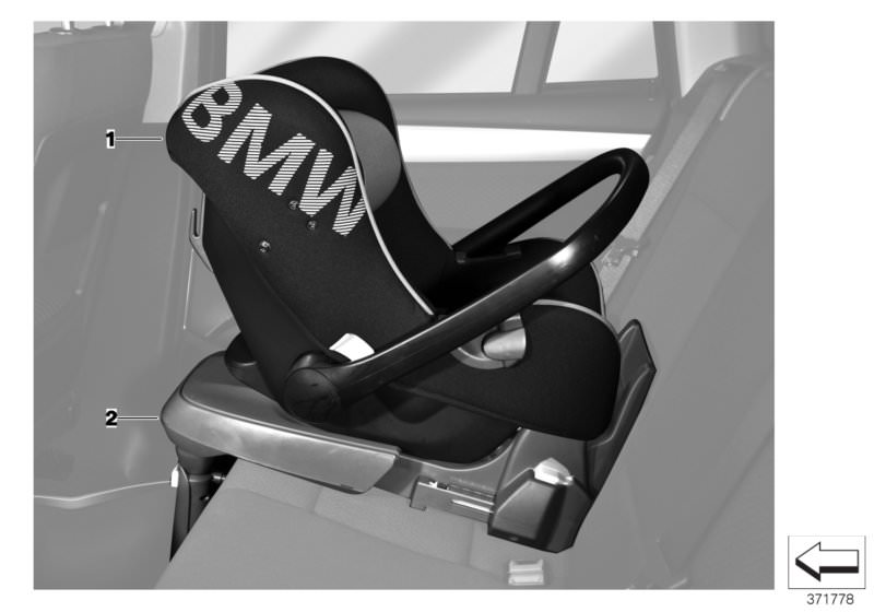 Bildtafel BMW Baby Seat 0+ für die BMW 6er Modelle  Original BMW Ersatzteile aus dem elektronischen Teilekatalog (ETK) für BMW Kraftfahrzeuge( Auto)  