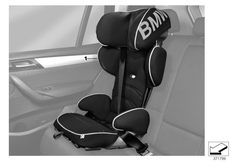 Bildtafel BMW Junior Seat 2/3 für die BMW 6er Modelle  Original BMW Ersatzteile aus dem elektronischen Teilekatalog (ETK) für BMW Kraftfahrzeuge( Auto)  