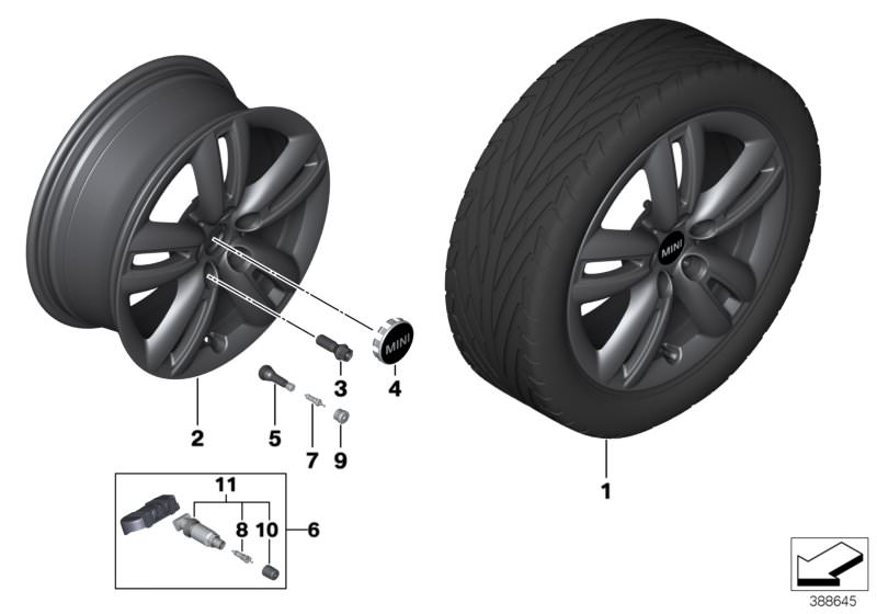 MINI LA wheel Track Spoke 501 - 17´´
