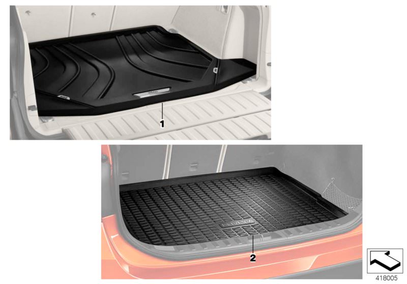 Picture board Fitted luggage compartment mat for the BMW 3 Series models  Original BMW spare parts from the electronic parts catalog (ETK) for BMW motor vehicles (car) 