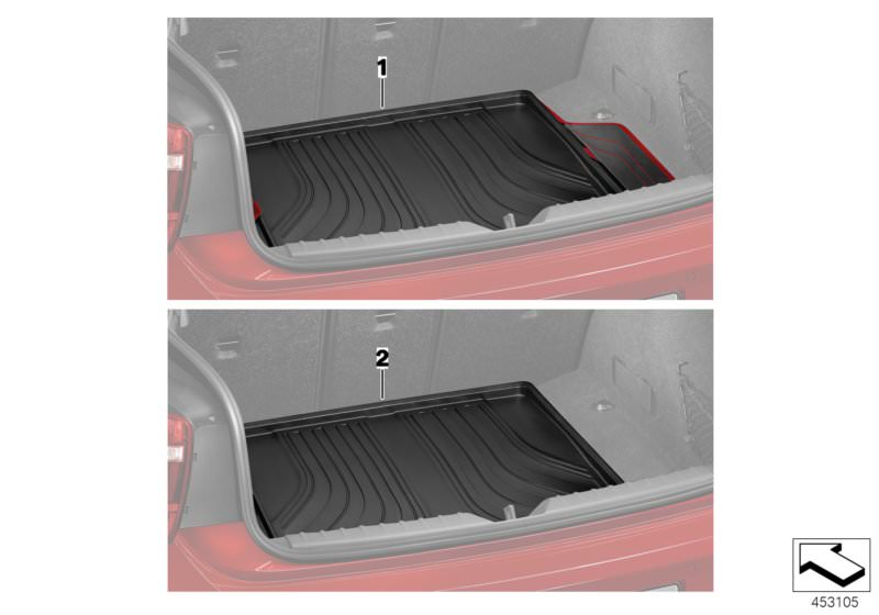 Picture board Fitted luggage compartment mat for the BMW 2 Series models  Original BMW spare parts from the electronic parts catalog (ETK) for BMW motor vehicles (car) 