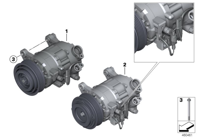 Klimakompressor für BMW 1er F20 116d 2,0 D N47D20C N47 9330829 447160-8741