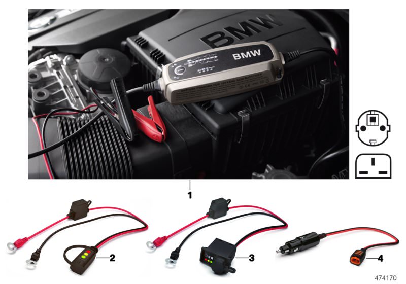 Illustration du Battery charger pour les BMW 5 Série Modèles  Pièces de rechange d'origine BMW du catalogue de pièces électroniques (ETK) pour véhicules automobiles BMW (voiture) 