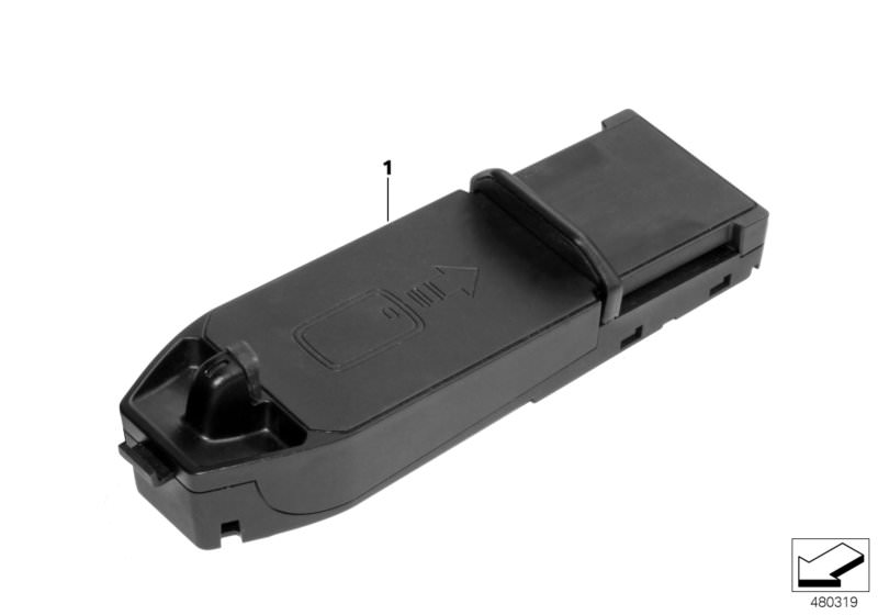 Picture board Wireless charging storage for the BMW 3 Series models  Original BMW spare parts from the electronic parts catalog (ETK) for BMW motor vehicles (car) 