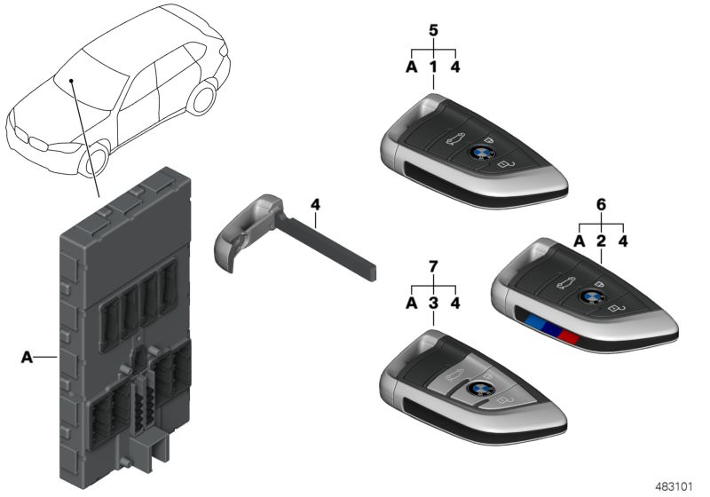 Schlüssel / Zentralverriegelung für BMW X6 günstig bestellen