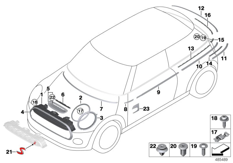 Ersatzteile Fahrzeugausstattung Cooper S Cabrio F57