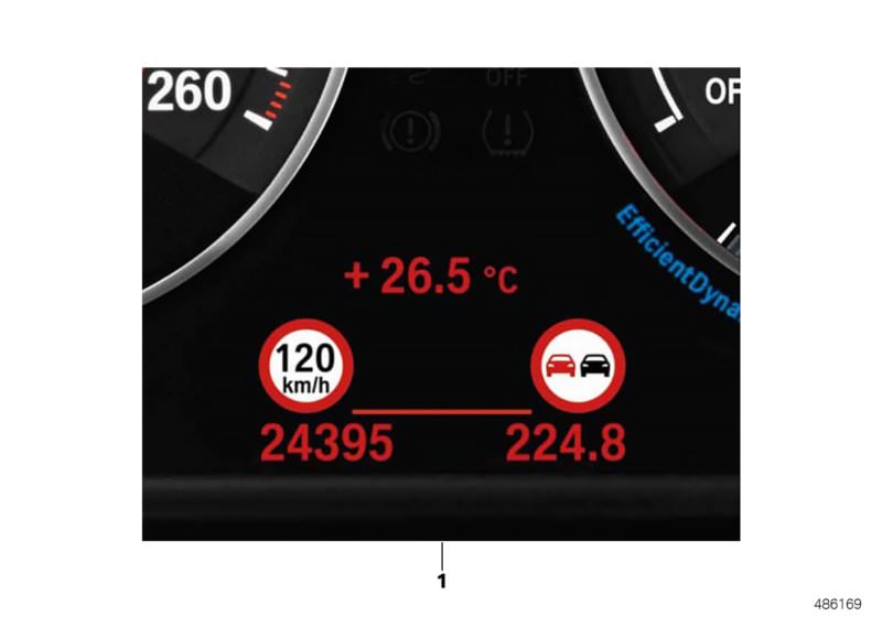 Picture board Retrofit, Speed Limit Info for the BMW 3 Series models  Original BMW spare parts from the electronic parts catalog (ETK) for BMW motor vehicles (car) 