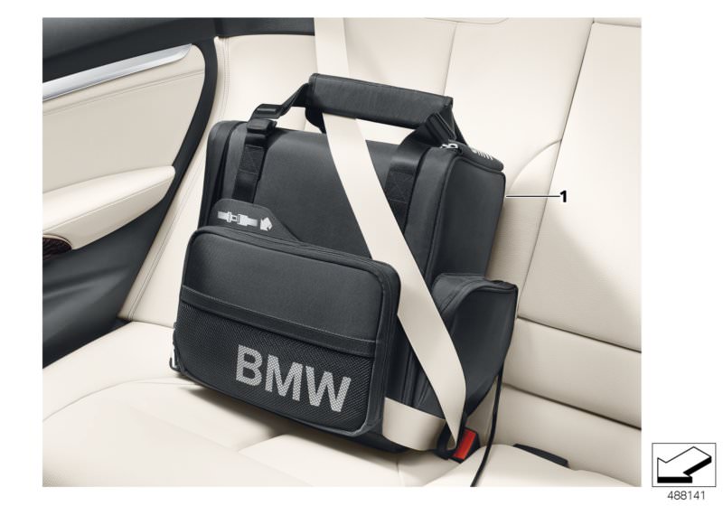Picture board Cool bag for the BMW 3 Series models  Original BMW spare parts from the electronic parts catalog (ETK) for BMW motor vehicles (car) 