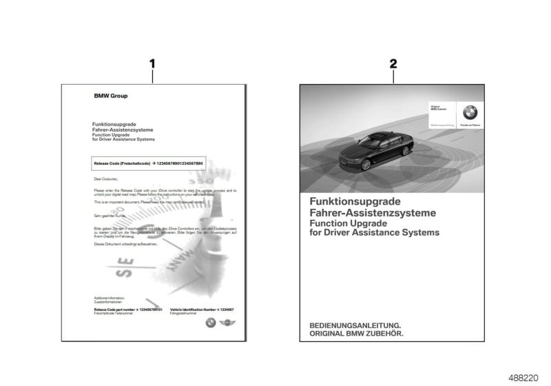 Bildtafel Funktionsupgrade Fahrer-Assistenzsysteme für die BMW 7er Modelle  Original BMW Ersatzteile aus dem elektronischen Teilekatalog (ETK) für BMW Kraftfahrzeuge( Auto)  