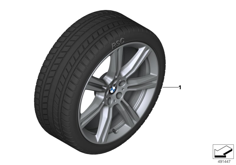 Picture board Winter wheel w.tyre star spoke 736 -20´´ for the BMW X Series models  Original BMW spare parts from the electronic parts catalog (ETK) for BMW motor vehicles (car) 