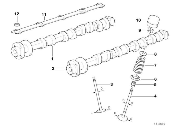 Intake valve w.oversize VA.system +0,1mm, Number 03 in the illustration