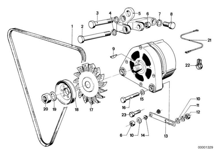 Fan wheel, Number 17 in the illustration