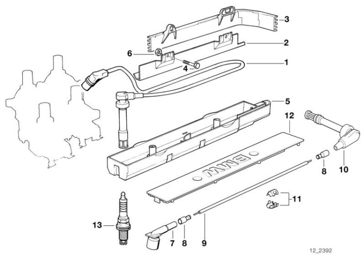 Zündkerzenstecker, Nummer 10 in der Abbildung