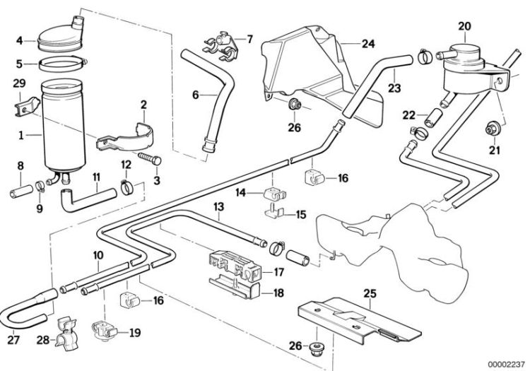 Conduite de retour de carburant, numéro 13 dans l'illustration