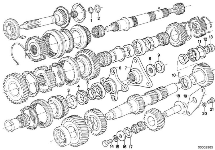 Zylinderschraube, Nummer 21 in der Abbildung
