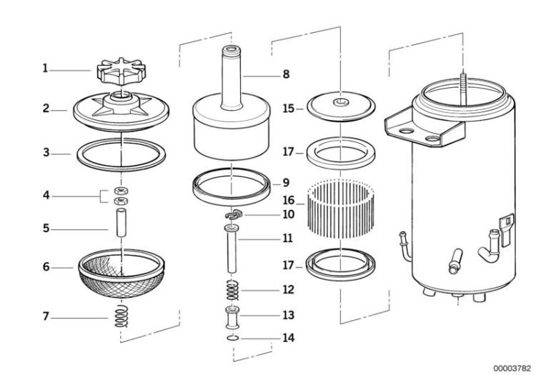 Spacer tube, Number 05 in the illustration