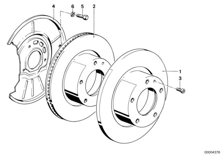 Brake disc, ventilated, Number 02 in the illustration