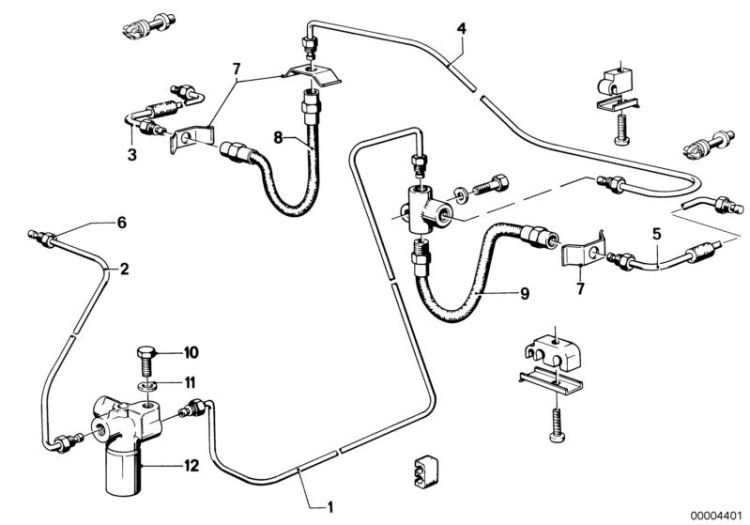 Bremsschlauch hinten, Nummer 09 in der Abbildung