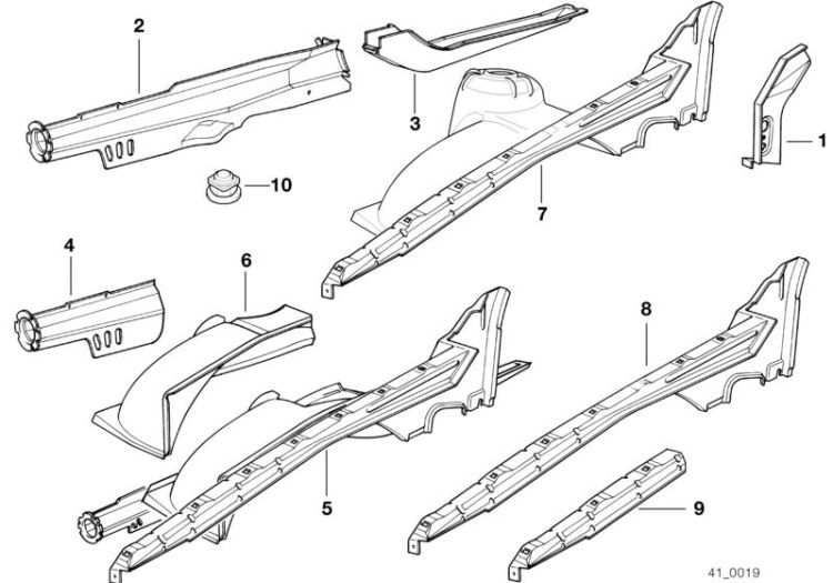 Section of left front wheel housing, Number 06 in the illustration