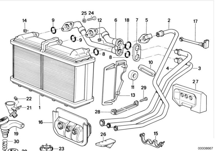 64111374369 Gasket ring Heater and Air Conditioning Heater radiator BMW Z3 Roadster Z3 E34 E32 E31 >8667<, Anello di tenuta