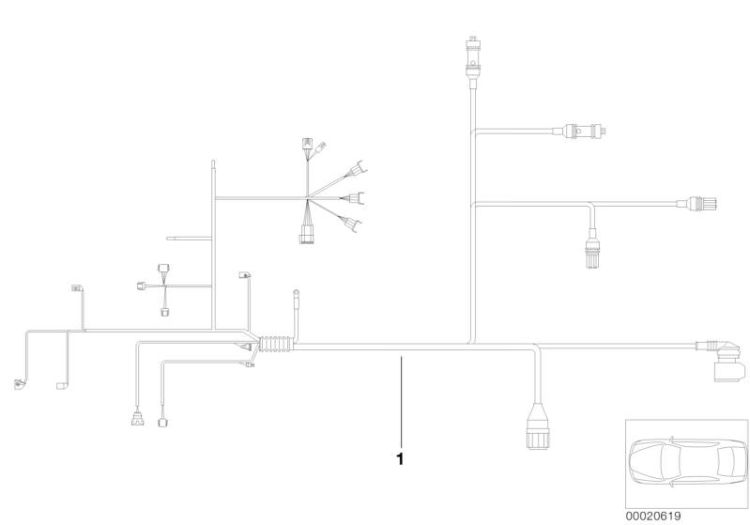 Faisceau de câbles module moteur BV, numéro 01 dans l'illustration