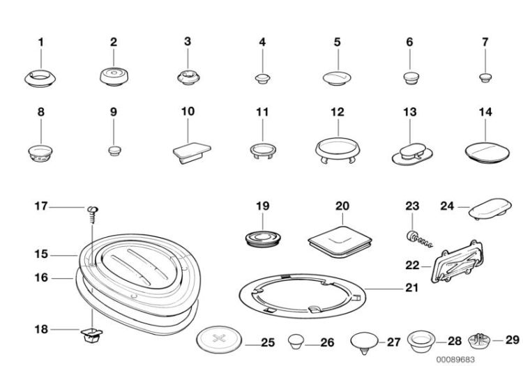 Tappo cieco, numero 24 nell'illustrazione