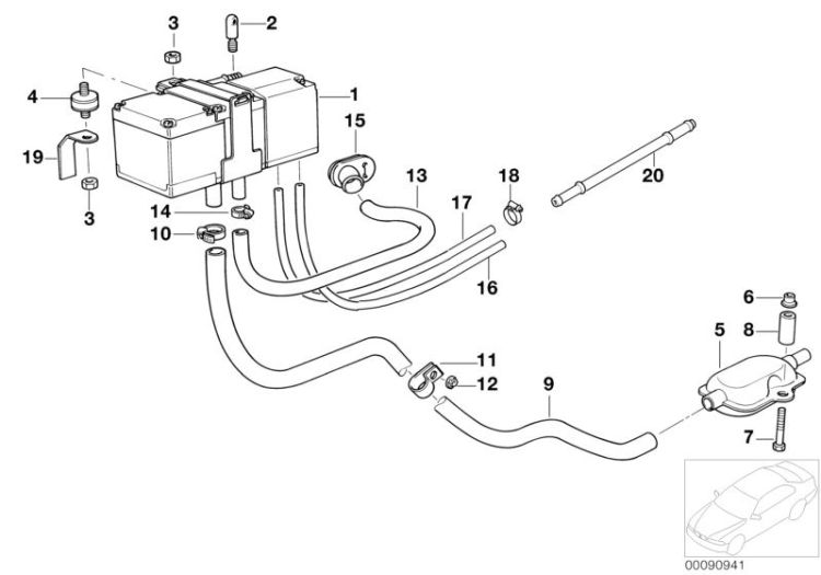 64128390715 Grommet Heater and Air Conditioning Auxiliary heating BMW 5er E39 E34 E32 >90941<, Boquilla