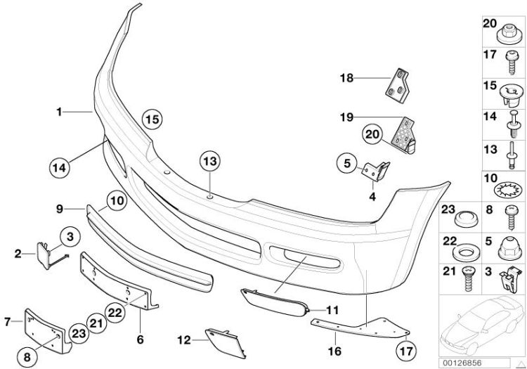 Original BMW Federmutter  (64111364257)