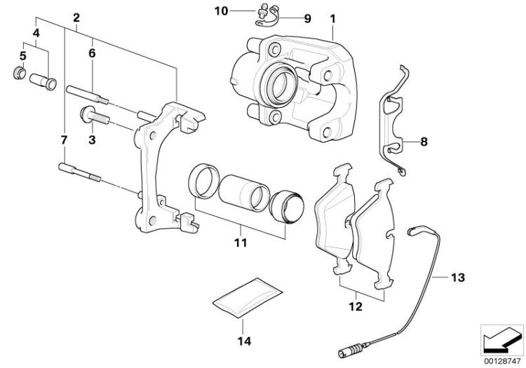 Reparatursatz Bremsbeläge asbestfrei  (34116794915)