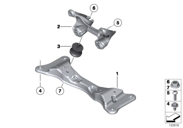 Gearbox support, Number 01 in the illustration