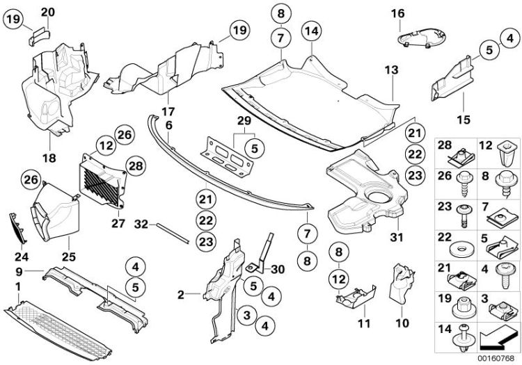 Left steering gear cover, Number 17 in the illustration